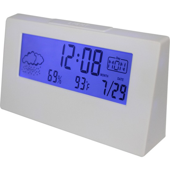 Lixada LCD Hava Saat Sıcaklık Nem Çalar Saat Erteleme Fonksiyonu (Yurt Dışından)
