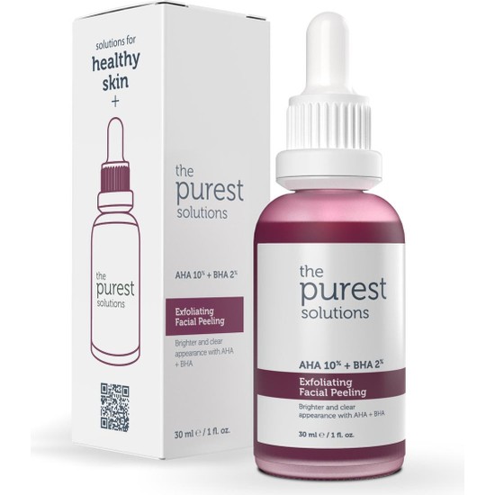 The Purest Solutions Canlandırıcı Cilt Tonu Eşitleyici Yüz Peeling Serum 30 ml Aha 10% + Bha 2% TPS101