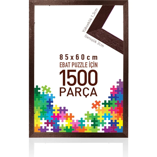 Sar Puzzle puzzle ve Yapboz Çerçevesi 1500 Parça Için Ebat 85CMX60CM Kahverengi