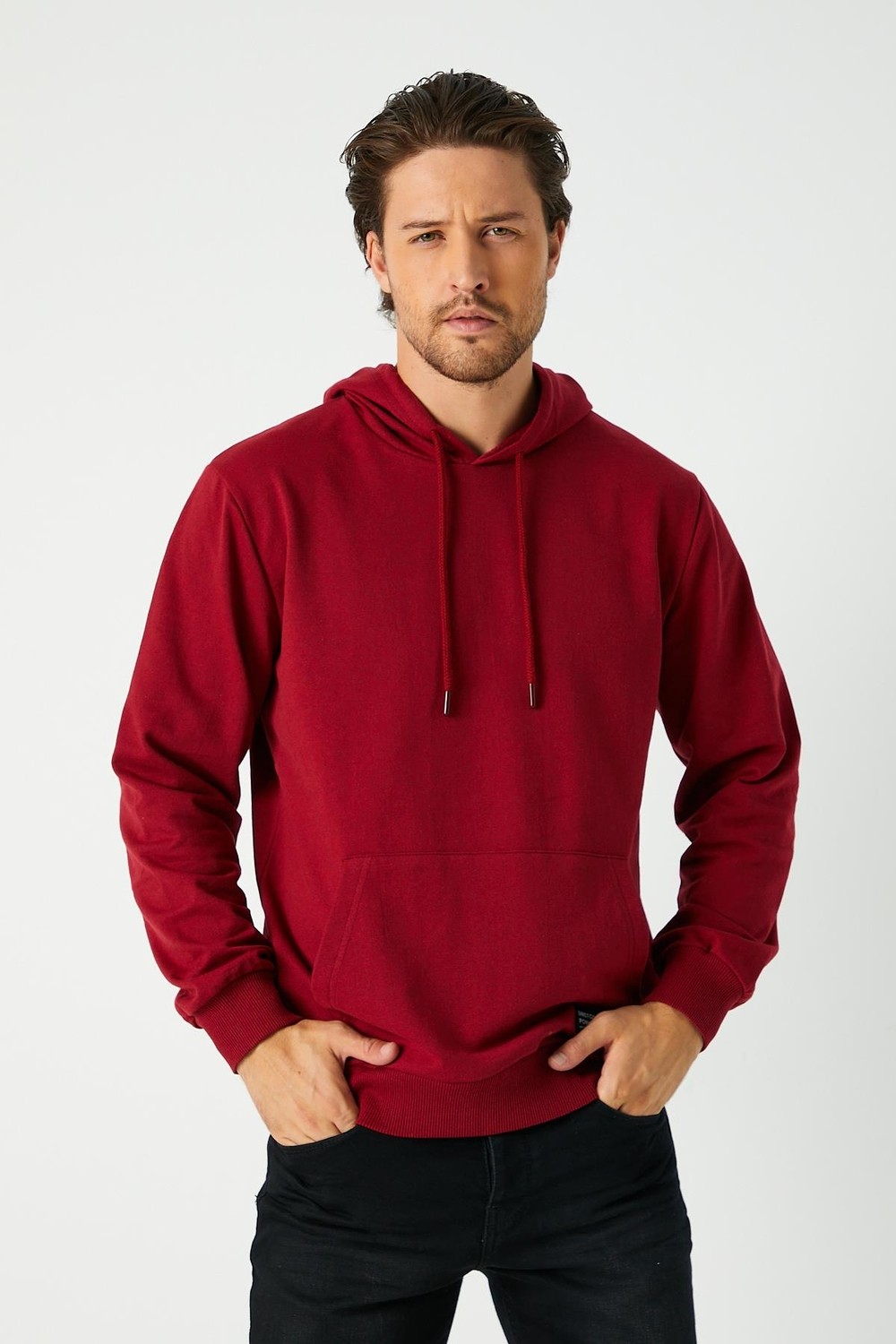 Mmetalic Siyah Erkek Kapüşonlu Kanguru Cepli Sweatshirt görsel 8