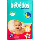 Bebedos Bebek Bezi 3 No. Midi Boy 50'li Paket