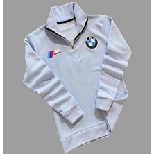 Amor Man Yarım Fermuarlı Dik Yaka Bmw Dijital Baskılı Dar Kesim Outdoor Erkek Sweatshirt