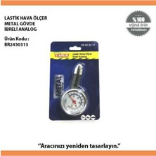 Carub Lastik Hava Ölçer Metal Gövde Ibreli Analog