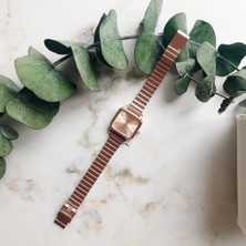 Oqqo Minimal Kare Rose Gold Kadın Kol Saati