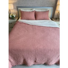 Yaseminin Evi Kiremit - Ekru Tek Kişilik 4 Kat Müslin Yatak Örtüsü