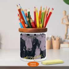 Asilmeydan Mustafa Kemal Atatürk Ahşap Seramik Kalemlik-Ataturk (1002)