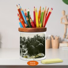 Asilmeydan Çocuklarla Konuşan Mustafa Kemal Atatürk Ahşap Seramik Kalemlik-131