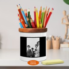 Asilmeydan Karizmatik Duruşlu Mustafa Kemal Ahşap Seramik Kalemlik - 1085)