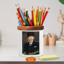 Asilmeydan Mustafa Kemal Paşa Ahşap Seramik Kalemlik - p37