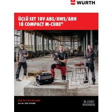 Würth M-Cube 3'lü Set  yeni Batarya Teknolojisi  5.0 Ah