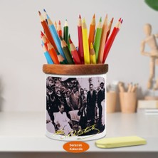 Asilmeydan Mustafa Kemal Atatürk Ahşap Seramik Kalemlik - s124