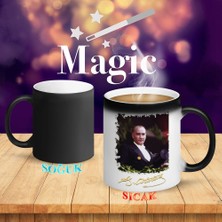 Asilmeydan Madalyalı Sivil Mustafa Kemal Atatürk Sihirli Kupa Bardak-r295