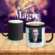 Asilmeydan Sivil Mustafa Kemal Atatürk Portresi Sihirli Kupa BARDAK-S141