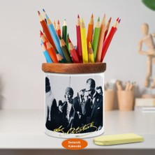 Asilmeydan Mustafa Kemal Atatürk Ahşap Seramik Kalemlik-s486