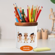 Asilmeydan Kızıl Dereli Kardeşler Seramik Kalemlik -2147531043