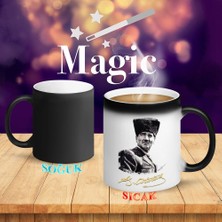 Asilmeydan Kalpaklı Mustafa Kemal Atatürk İmzalı Sihirli Kupa Bardak-155