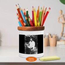 Asilmeydan Beyaz Takımlı Mustafa Paşa Ahşap Seramik Kalemlik -Ataturk 1097)