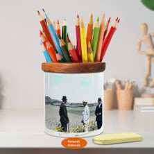 Asilmeydan Mustafa Kemal Atatürk Arazi Gezisi Ahşap Seramik Kalemlik-ata_347