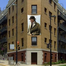 Asilmeydan Sivil Şapkalı Gazi Mustafa Kemal Atatürk Poster Cephe Bayrağı - 2x3 Metre