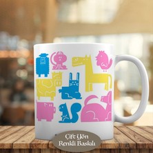 Asilmeydan Renkli Silüet Hayvanlar Kupa Bardak Hediyelik-23-2147494310