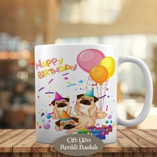 Asilmeydan Happy Birthday Partideki Köpekler Kupa Bardak HEDIYELIK-25428