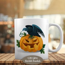 Asilmeydan Halloween Balkabağı ve Siyah Karga Kupa Bardak HEDIYELIK-15967