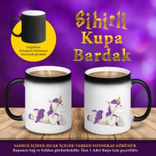 Asilmeydan Sevimli Unicorn Baskılı Sihirli Hediyelik Kupa Bardak-S1308