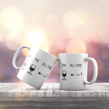 Asilmeydan Sabah Akşam Rutini Baskılı Hediyelik Kupa Bardak K-213