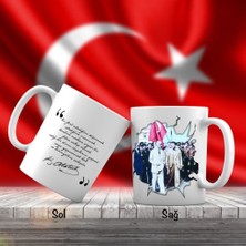 Asilmeydan Asil Hediyelik Sivil - Takım Elbiseli Mustafa Kemal Atatürk - Atatürk'ün Sözleri -Kupa Bardak