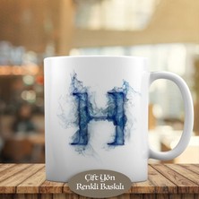 Asilmeydan Türk Alfabesi H İsim Baş Harfi Kupa Tasarım Bardak Hediyelik-H