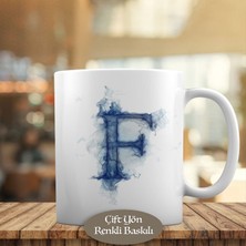 Asilmeydan Türk Alfabesi F İsim Baş Harfi Kupa Tasarım Bardak Hediyelik-F