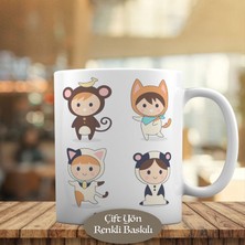 Asilmeydan Halloween Kostümlü Neşeli Çocuklar Kupa Bardak HEDIYELIK-182