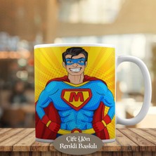 Asilmeydan Süper Kahraman Illüstrasyon Kupa Bardak HEDIYELIK-23-2147908066