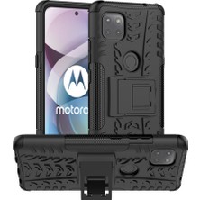 Eabhulie Motorola Moto G 5G İçin Shockproof Çift Katmanlı Standlı Korumalı Kılıf (Yurt Dışından)