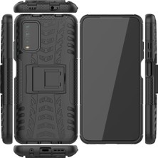 Eabhulie Xiaomi Poco M3 İçin Shockproof Çift Katmanlı Standlı Korumalı Kılıf (Yurt Dışından)