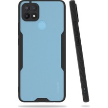 Kzy Oppo A15 Kılıf Kamera Korumalı Colorful Kapak - Siyah