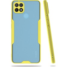 Kzy Oppo A15 Kılıf Kamera Korumalı Colorful Kapak - Sarı
