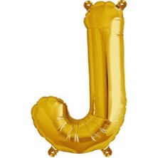 Parti Adresi J Harfi Altın Renk Folyo Balon 40"