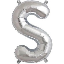 Parti Adresi Harf Folyo Balon S Harfi Gümüş Renk 100 cm - 40"