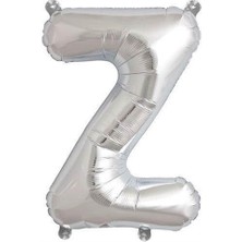 Parti Adresi Harf Folyo Balon Z Harfi Gümüş Renk 100 Cm - 40"