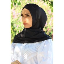 Amisos Bone Şal Boyunluklu Bone Siyah - Özel Tasarım- Yeni Model Tesettür Giyim