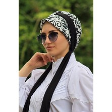 Amisos Bone Şal Çilek Desenli Şapka Bone - Özel Tasarım- Yeni Model Tesettür Giyim