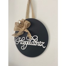 Hobi 55 Hoşgeldin Ahşap Kapı Süsü 30X30 2021-3