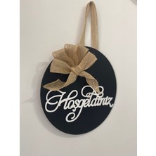 Hobi 55 Hoşgeldin Ahşap Kapı Süsü 30X30 2021-3