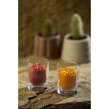 MİSSMOLEE Ikili Bardak Mum Mini/turuncu/standart Boy