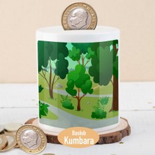Asilmeydan Yeşil Ağaçlı Orman Para Birikim Kumbarası -1284-12864