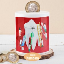 Asilmeydan Diş Doktorları Temalı Seramik Diş Bakımı Kumbarası - 1284-14242 Canlı Renkler ve Baskı