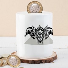 Asilmeydan Çizimsel Viking ve Raven Para Birikim Kumbarası -CD7906E49B3D