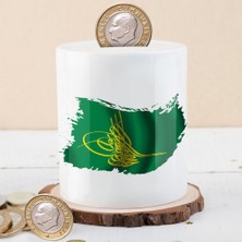 Asilmeydan Osmanlı Tuğrası Bayraklı Para Birikim Kumbarası -KB4635