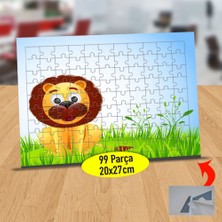 Asilmeydan Bıyıklı Bahçe Aslanı 99 Parça Puzzle Yapboz TABLO-1017298